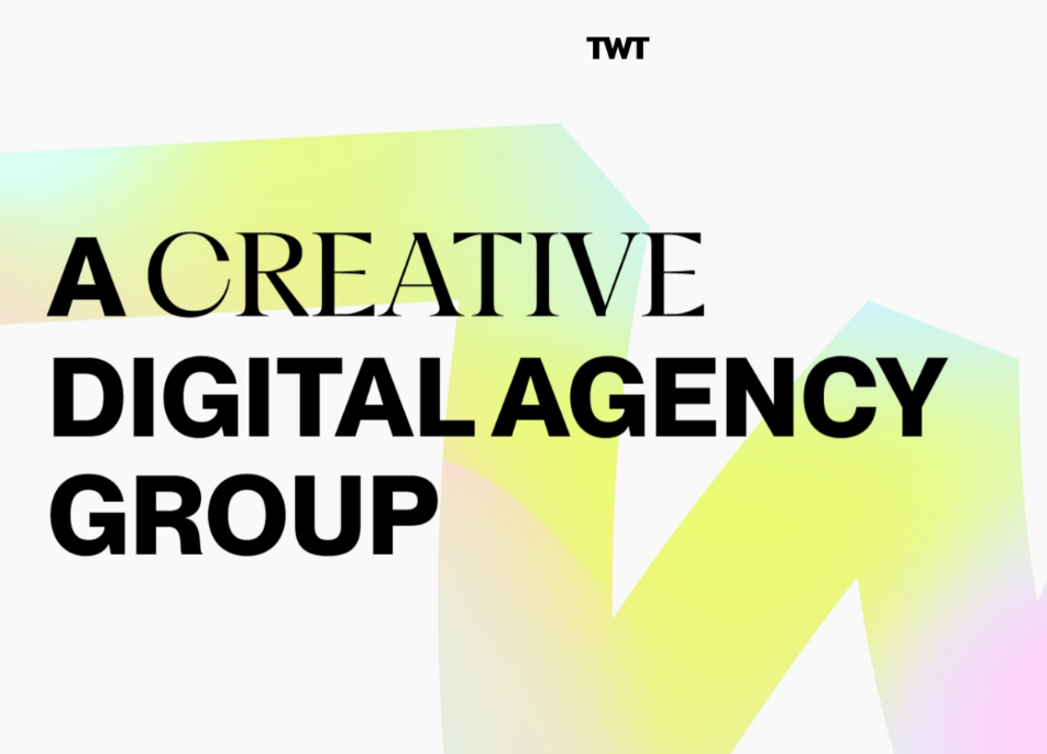 Leuchtendes Logo der TWT Digital Group