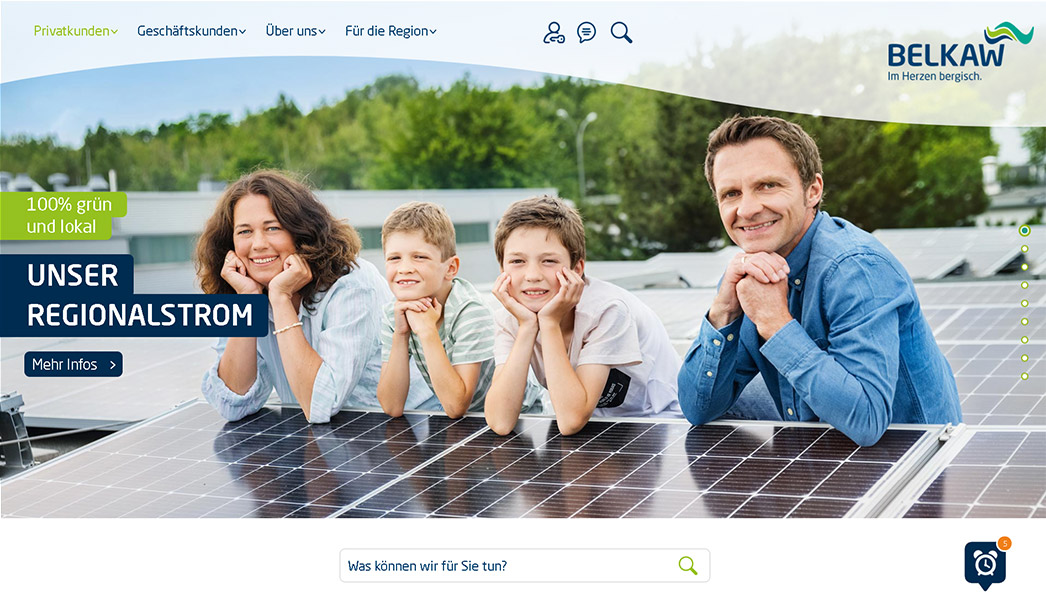Referenz: Belkaw GmbH, Website Screenshot